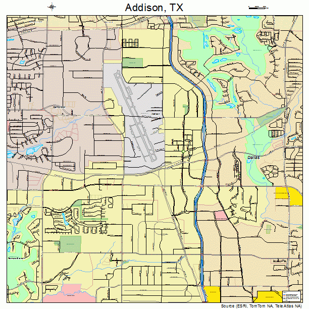 Addison, TX street map