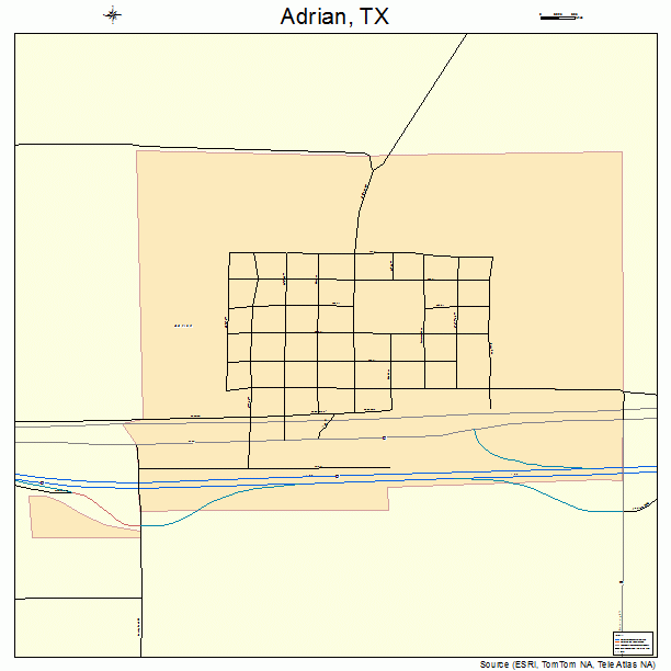 Adrian, TX street map