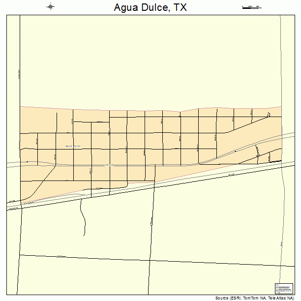 Agua Dulce, TX street map