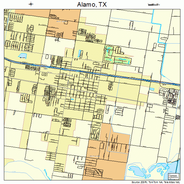 Alamo, TX street map