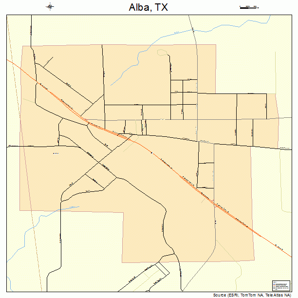 Alba, TX street map