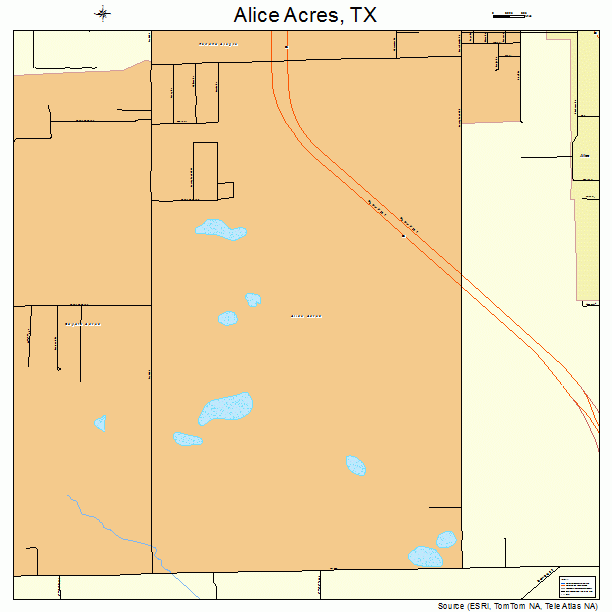 Alice Acres, TX street map