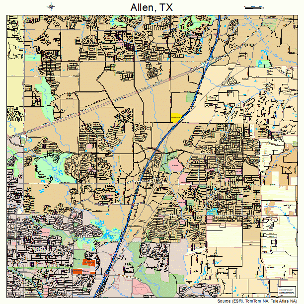 Allen, TX street map