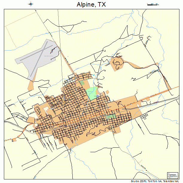 Alpine, TX street map