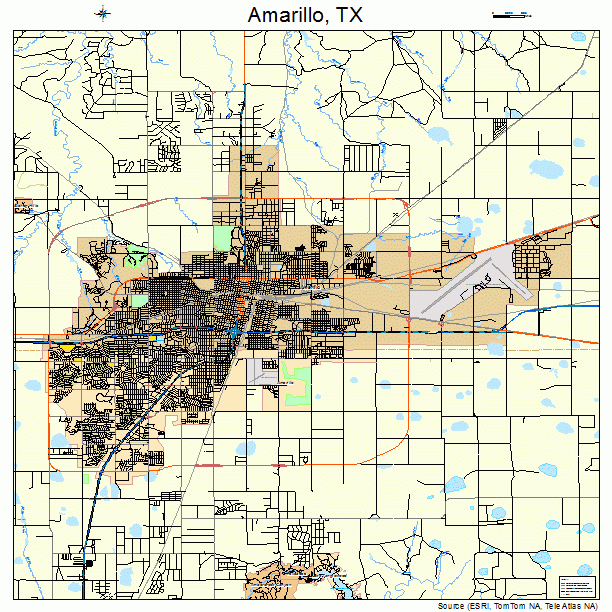 Amarillo, TX street map