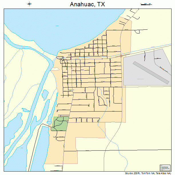 Anahuac, TX street map