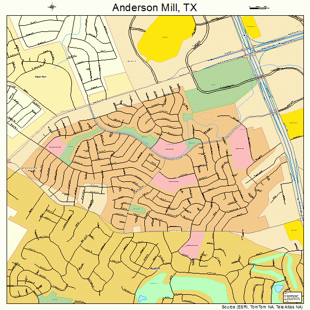 Anderson Mill, TX street map