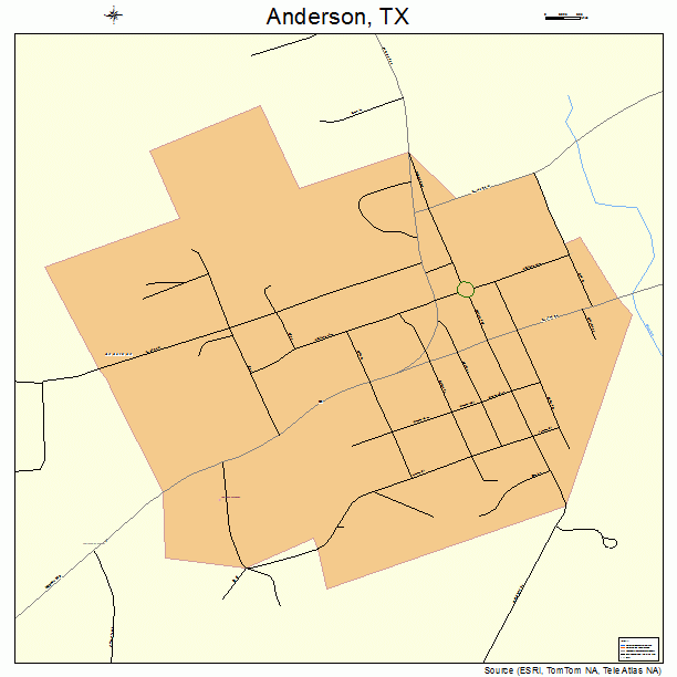 Anderson, TX street map