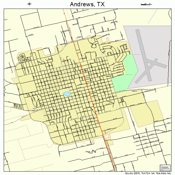 Andrews, TX street map