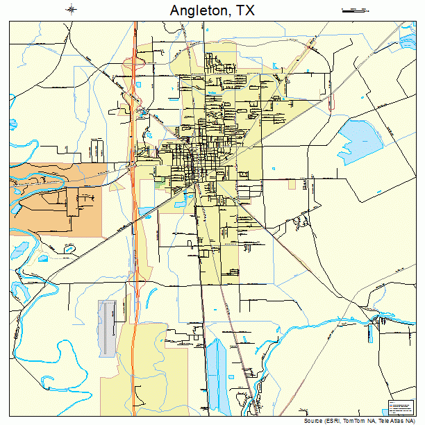 Angleton, TX street map