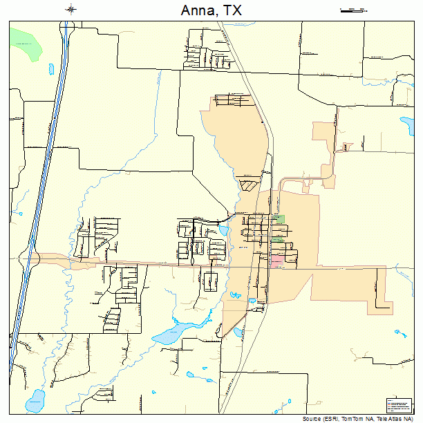 Anna, TX street map