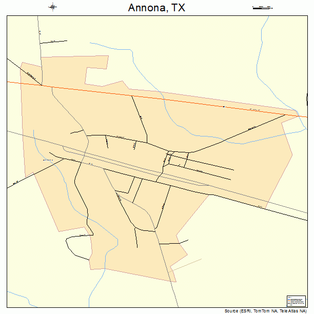 Annona, TX street map