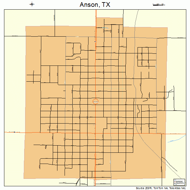 Anson, TX street map