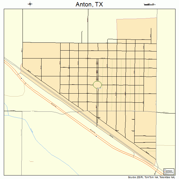 Anton, TX street map