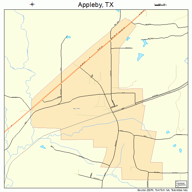 Appleby, TX street map
