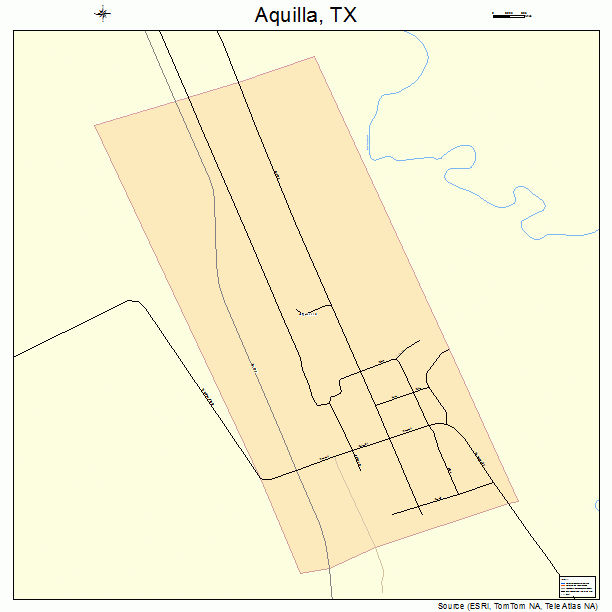 Aquilla, TX street map