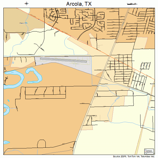 Arcola, TX street map