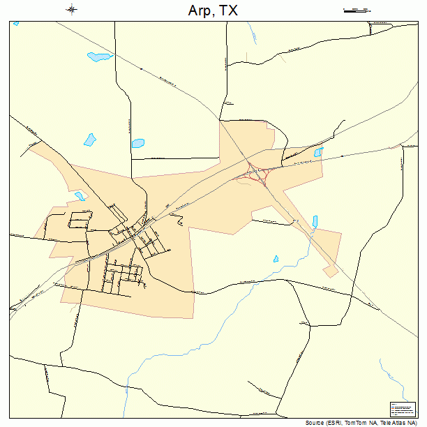 Arp, TX street map