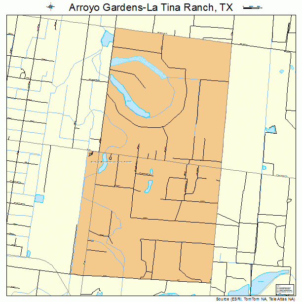 Arroyo Gardens-La Tina Ranch, TX street map