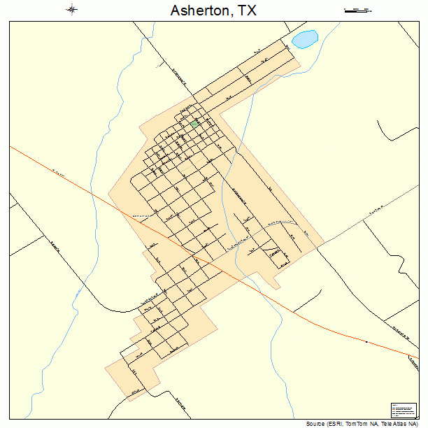 Asherton, TX street map