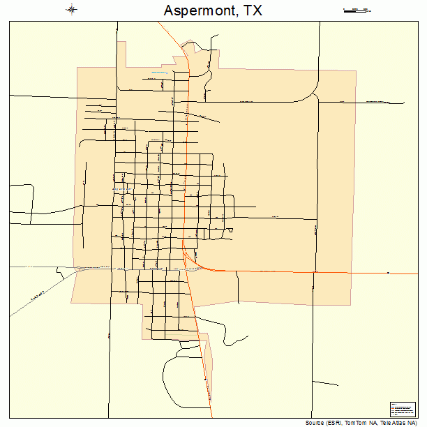 Aspermont, TX street map