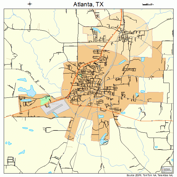 Atlanta, TX street map