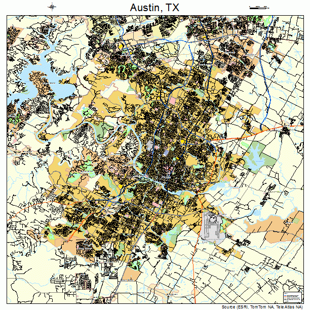 Austin, TX street map