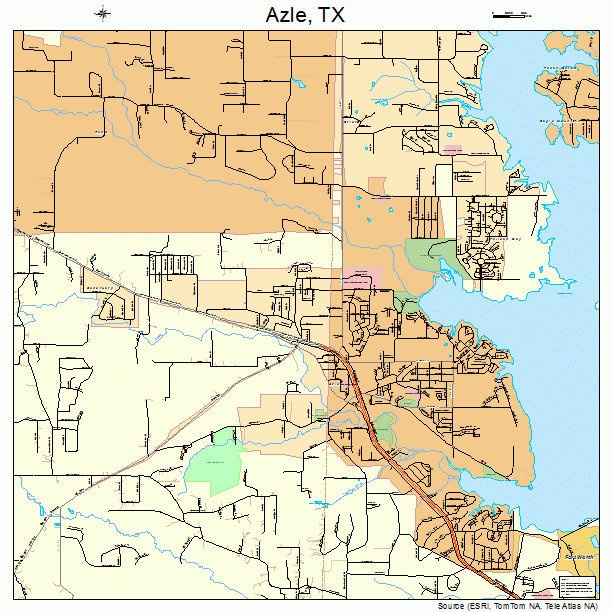 Azle, TX street map