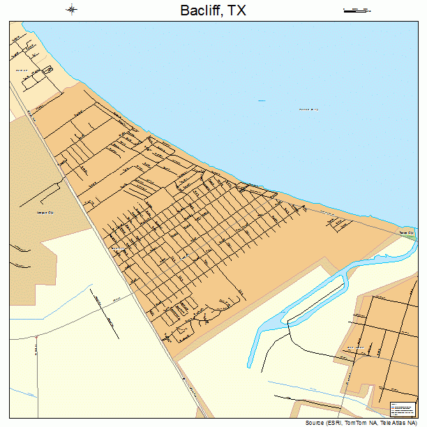 Bacliff, TX street map