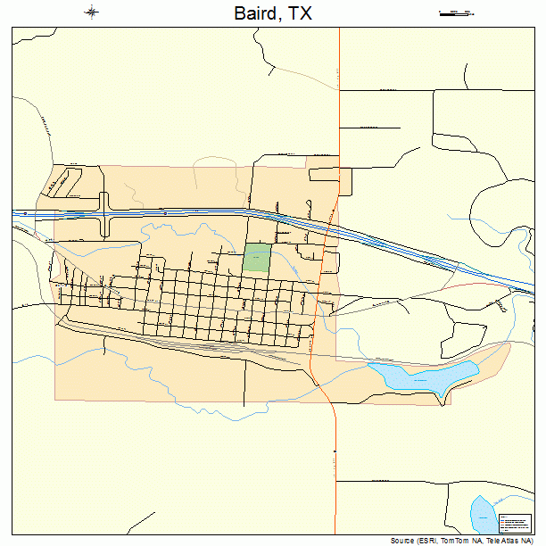 Baird, TX street map