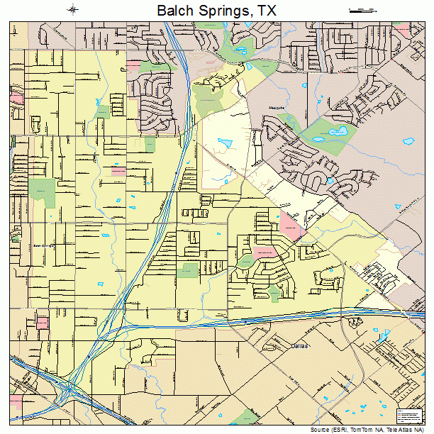 Balch Springs, TX street map