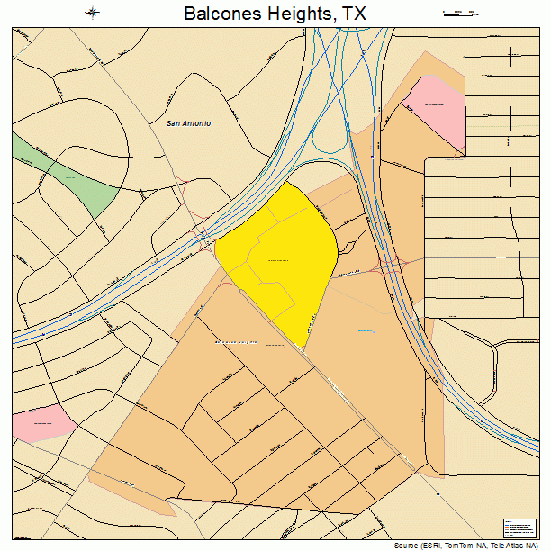 Balcones Heights, TX street map