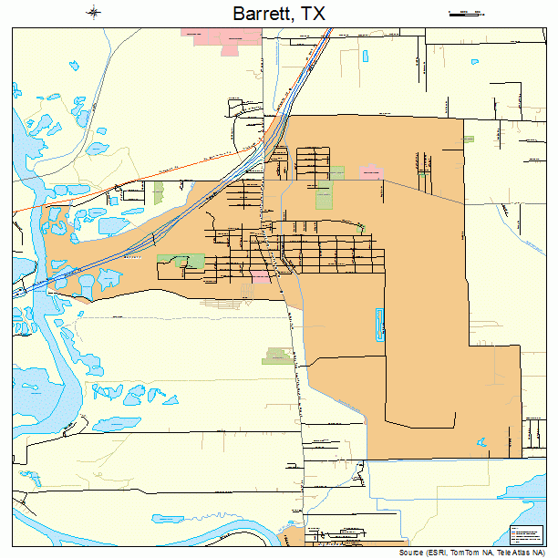 Barrett, TX street map