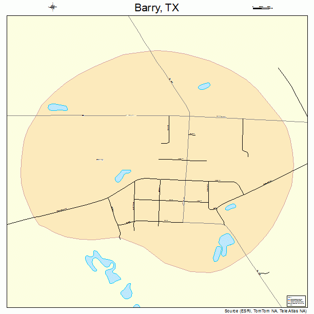 Barry, TX street map