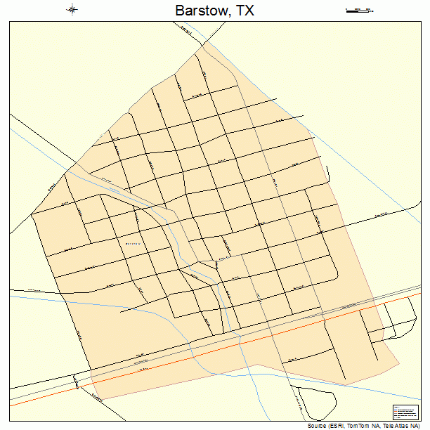 Barstow, TX street map