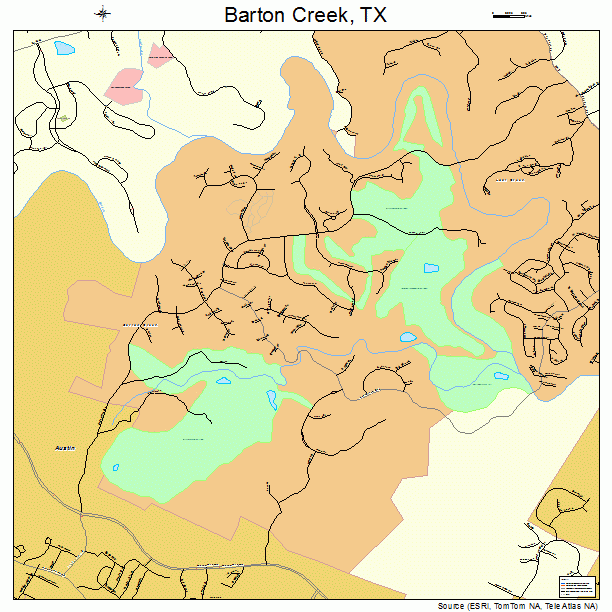 Barton Creek, TX street map