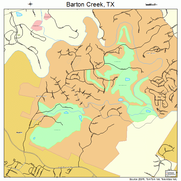 Barton Creek Texas Street Map 4805750