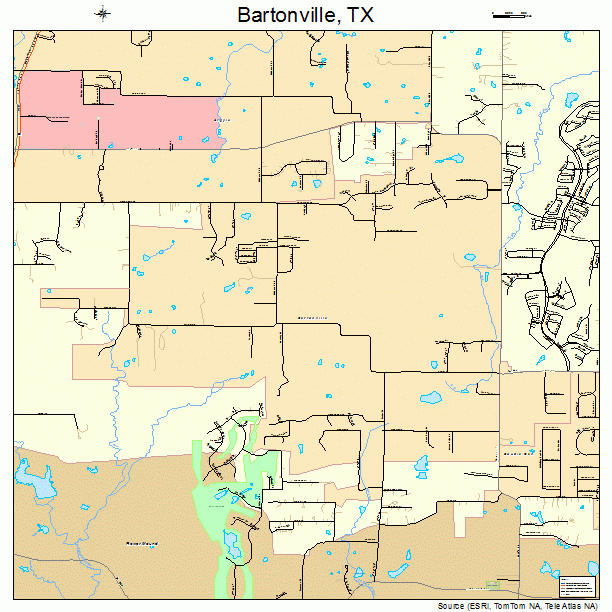 Bartonville, TX street map