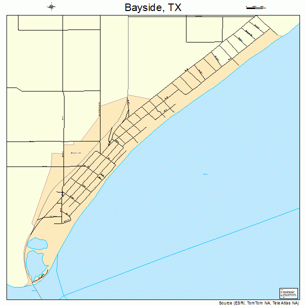 Bayside, TX street map