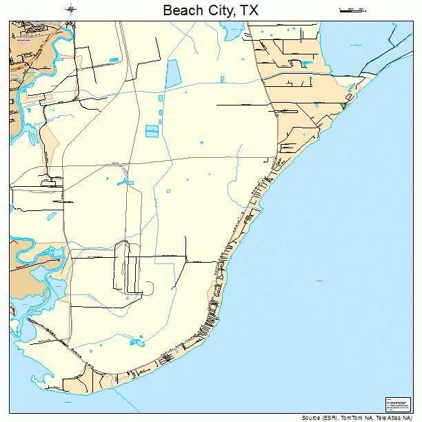 Beach City, TX street map