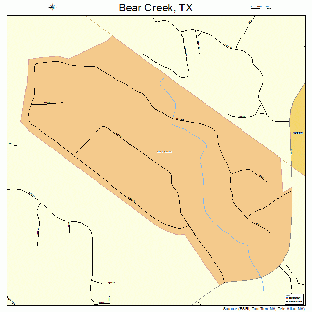 Bear Creek, TX street map