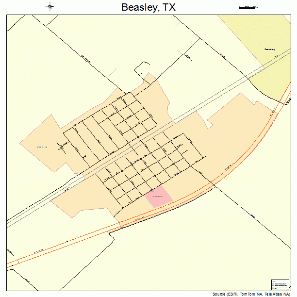 Beasley, TX street map