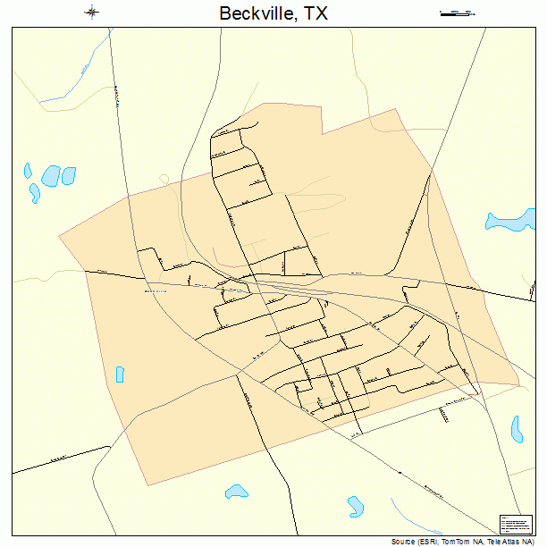 Beckville, TX street map