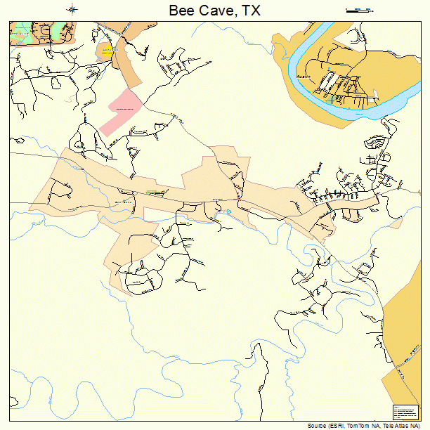 Bee Cave, TX street map