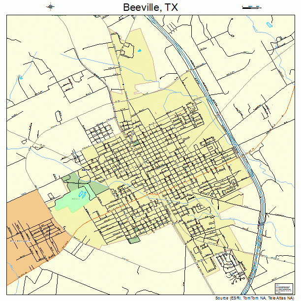Beeville, TX street map