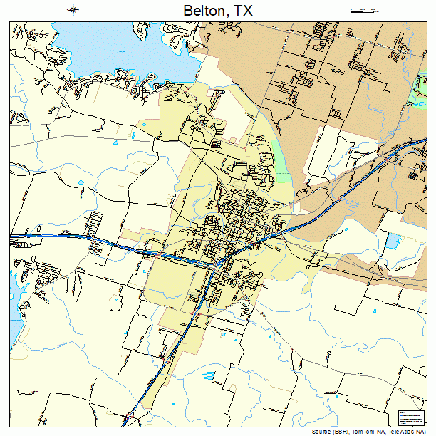 Belton, TX street map