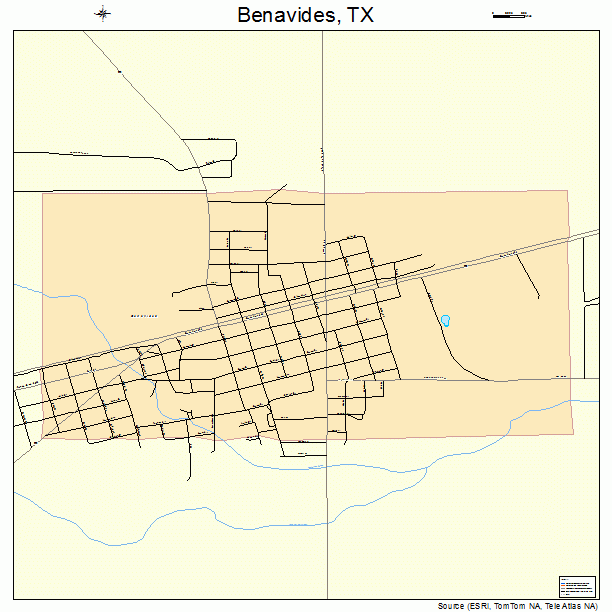 Benavides, TX street map