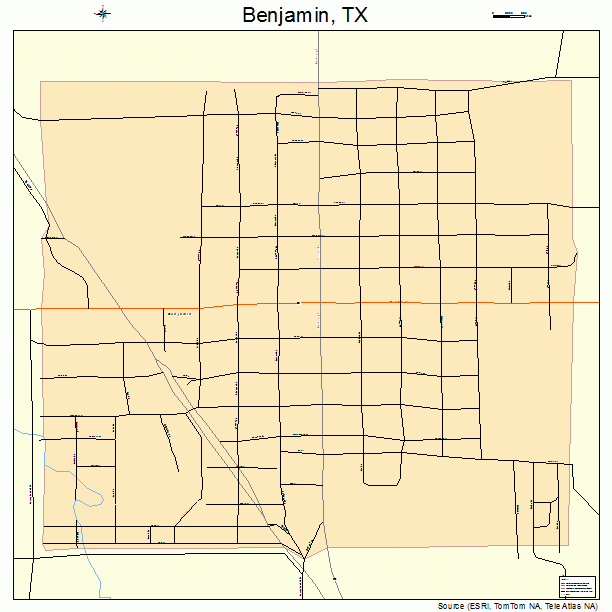 Benjamin, TX street map