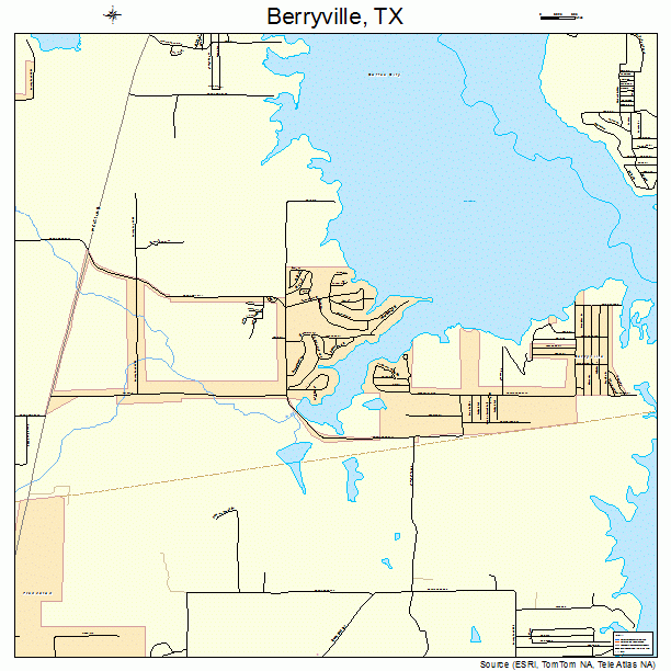 Berryville, TX street map