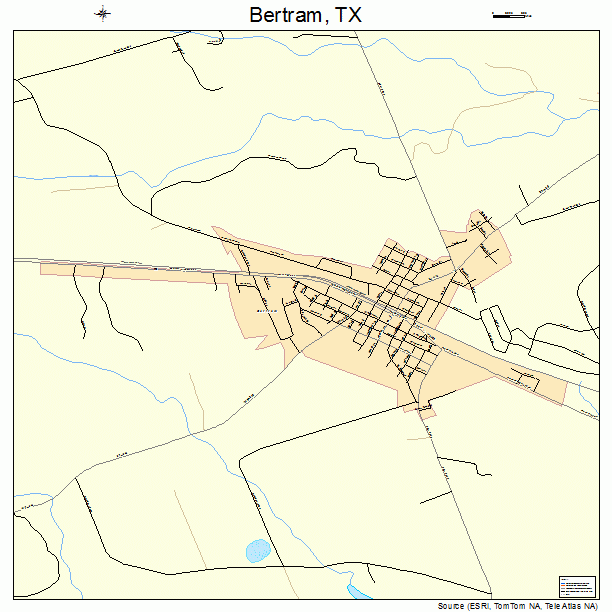 Bertram, TX street map